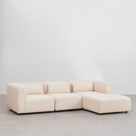 Divano modulare Fogler con chaise longue destra in 3 pezzi