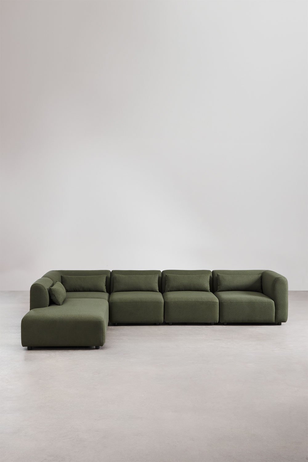 Divano modulare Fogler in 5 pezzi con chaise lounge a sinistra