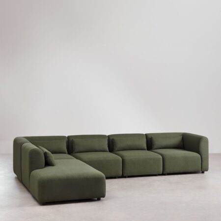 Divano modulare Fogler in 5 pezzi con chaise lounge a sinistra