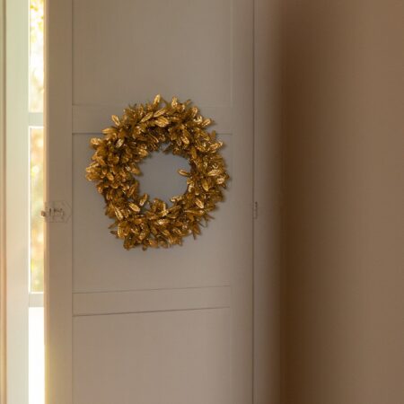 Corona di Natale decorativa con Luron viola (Ø40 cm)