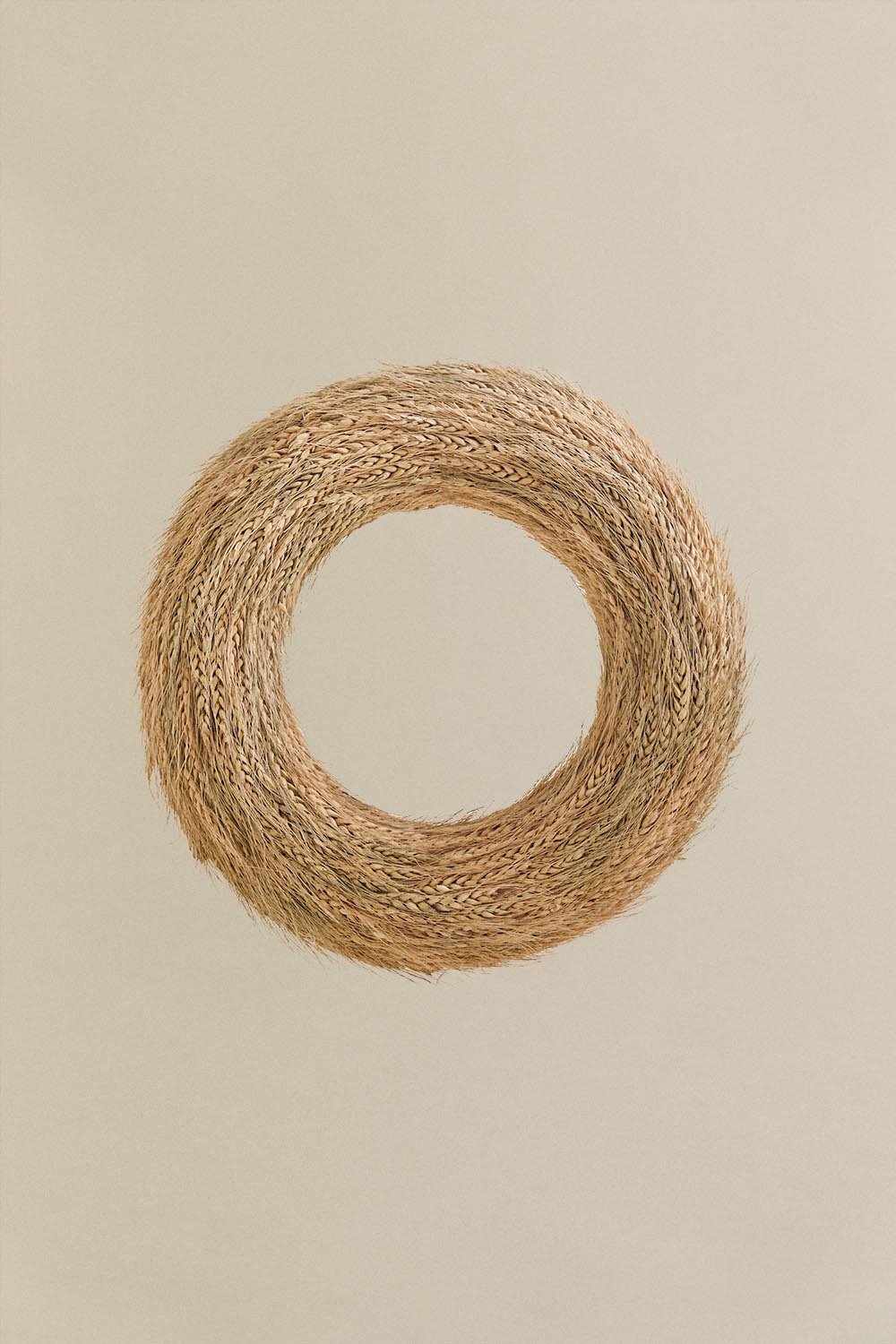 Corona di Natale decorativa in grano naturale (Ø42cm) Lidran