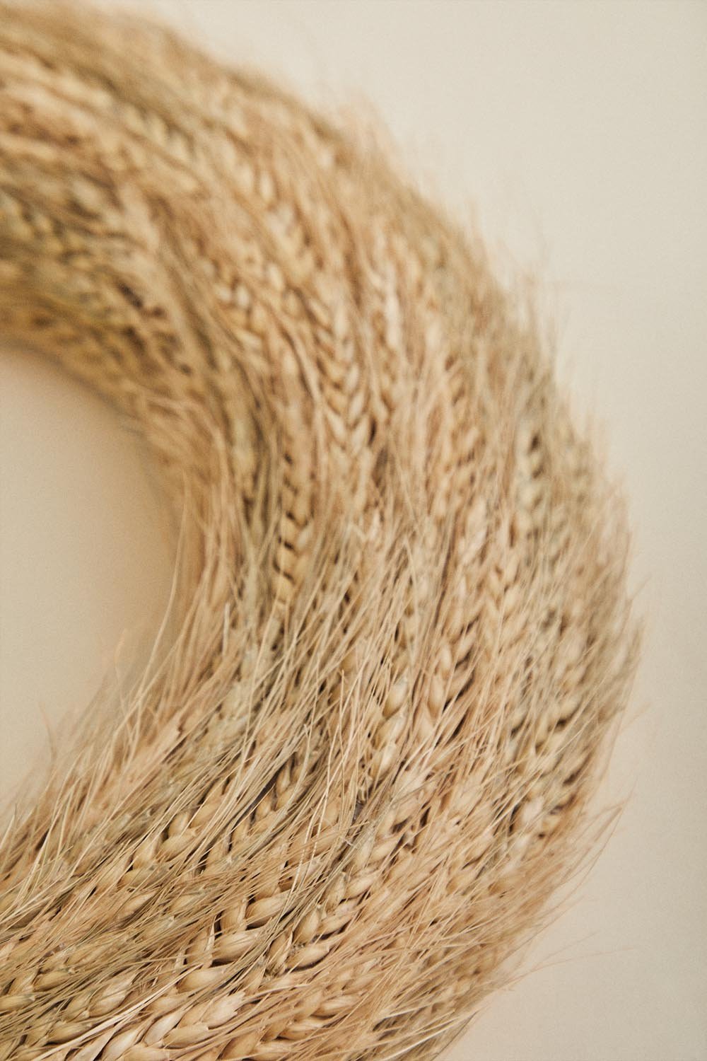 Corona di Natale decorativa in grano naturale (Ø42cm) Lidran