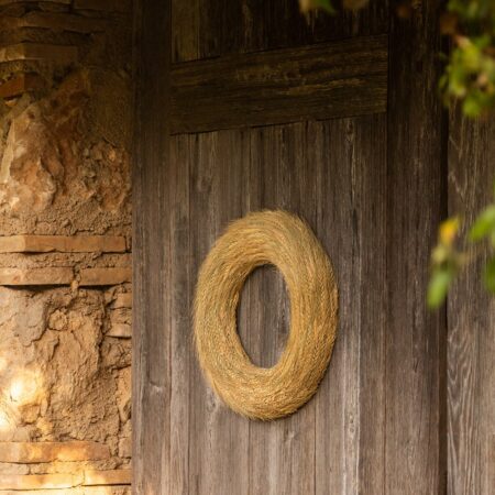 Corona di Natale decorativa in grano naturale (Ø42cm) Lidran
