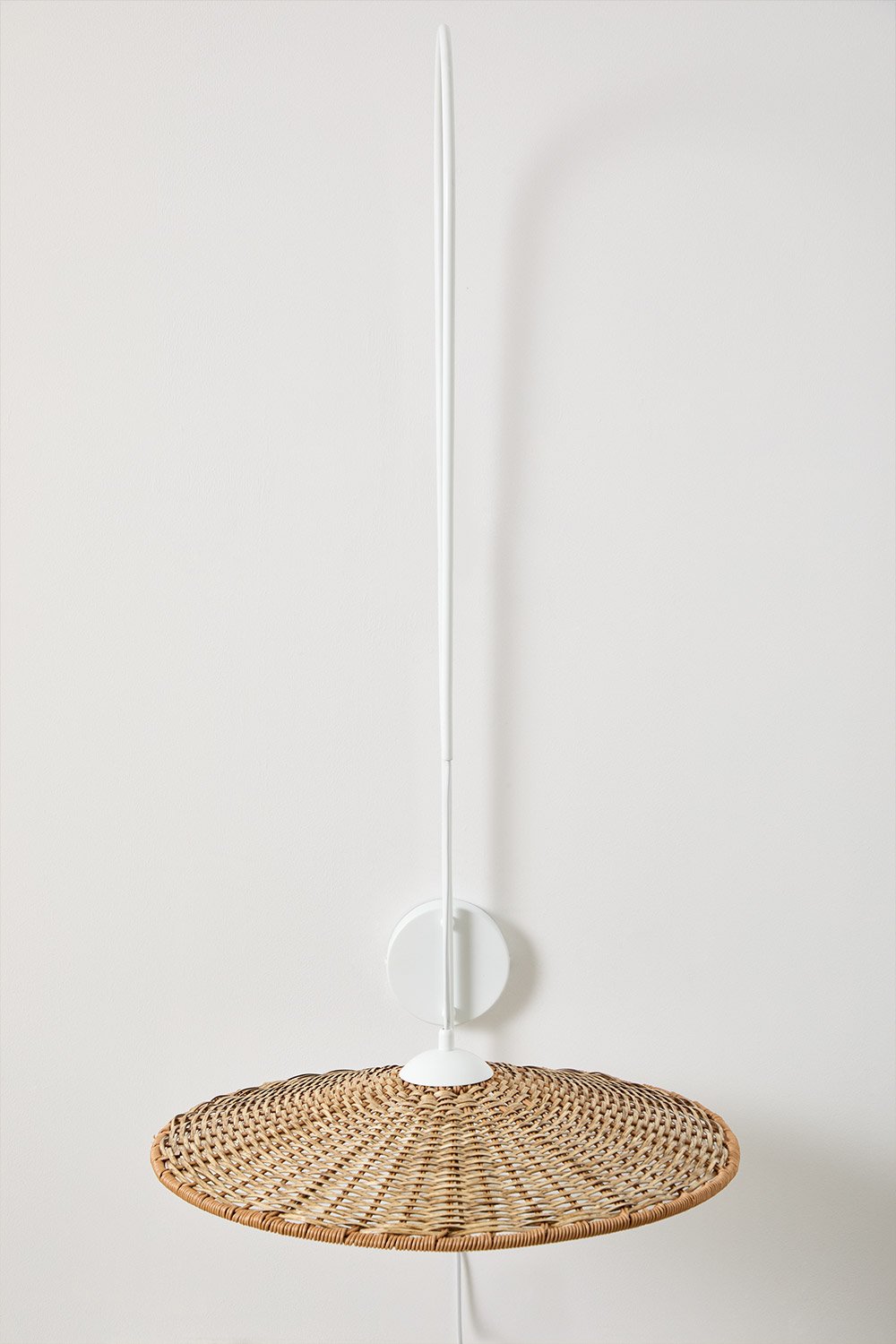 Lampada da parete per esterni Sopant in ferro e rattan sintetico