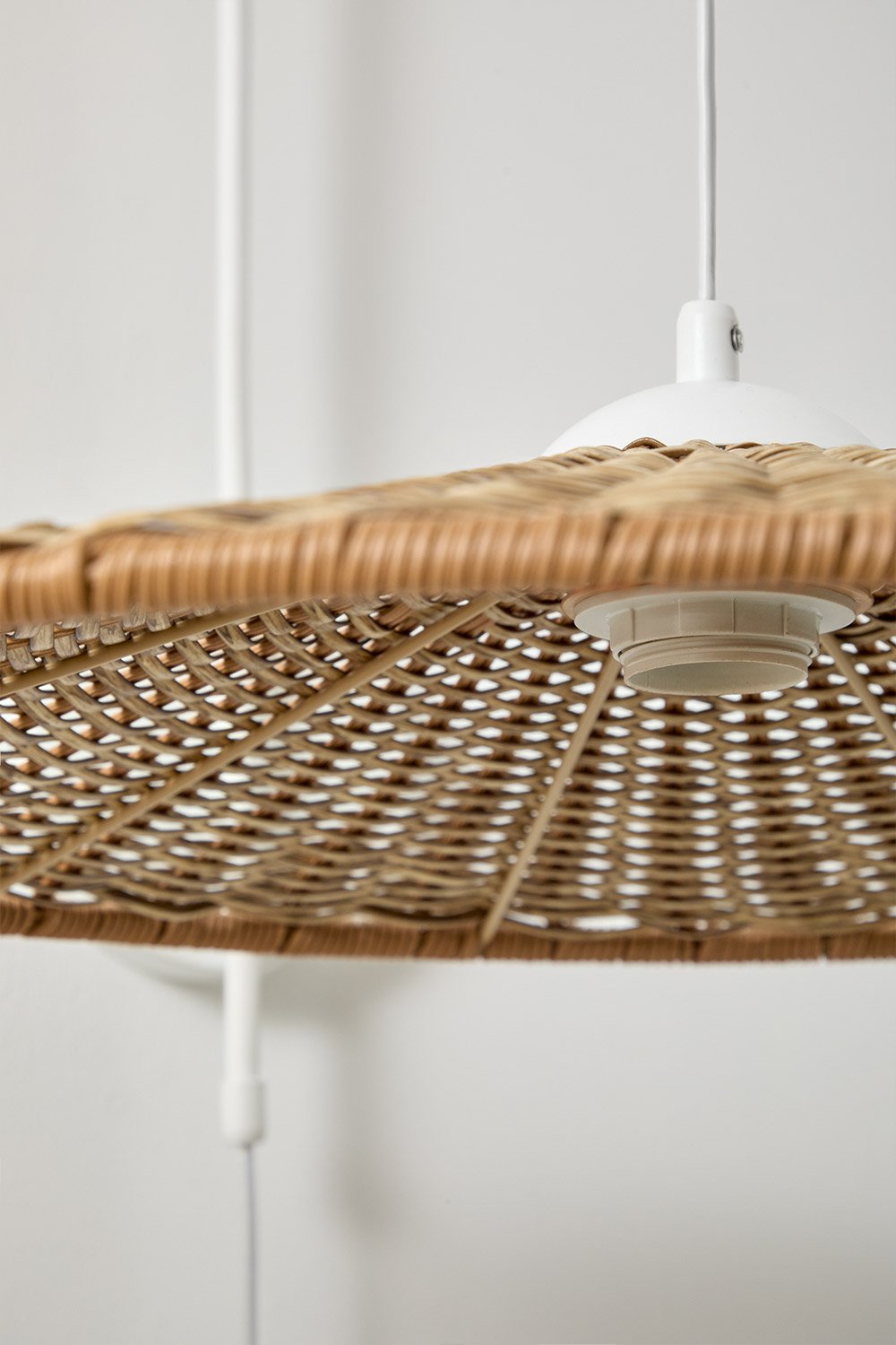 Lampada da parete per esterni Sopant in ferro e rattan sintetico