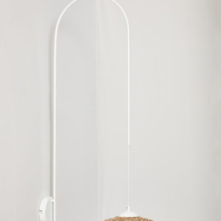 Lampada da parete per esterni Sopant in ferro e rattan sintetico