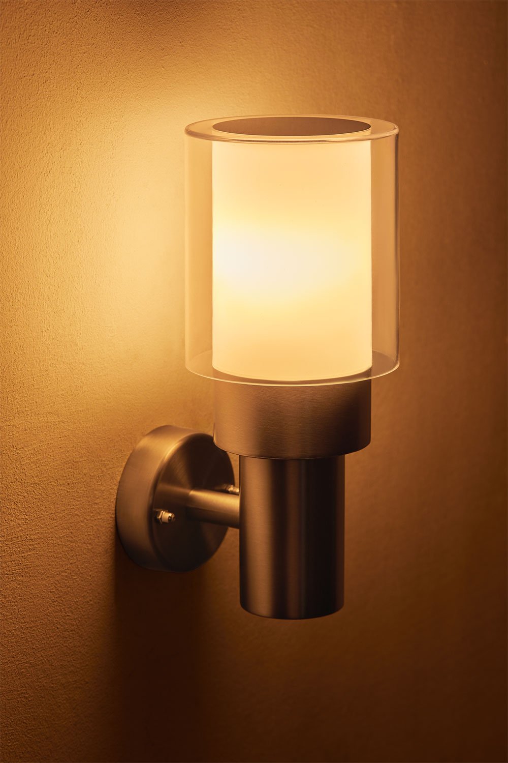 Lampada da parete per esterno Vantol in acciaio inox