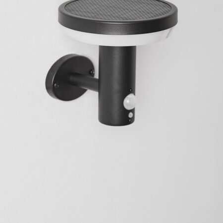 Lampada da parete solare da esterno a LED in acciaio inox Ovint