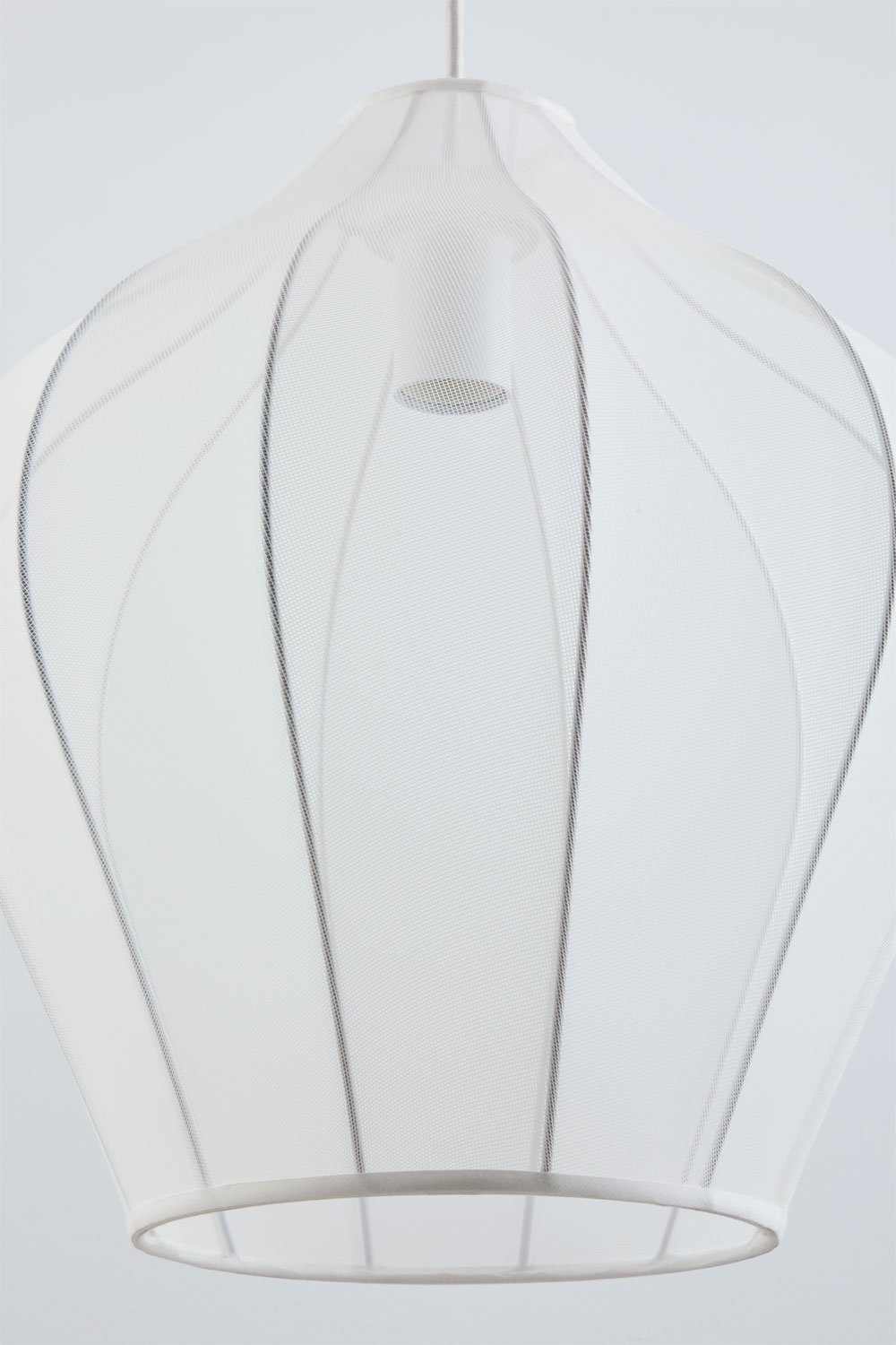 Lampada da soffitto Belisa in metallo e tessuto