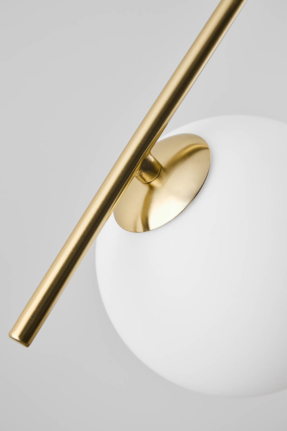 Lampada da soffitto in acciaio inox Linorayle con sfera di vetro