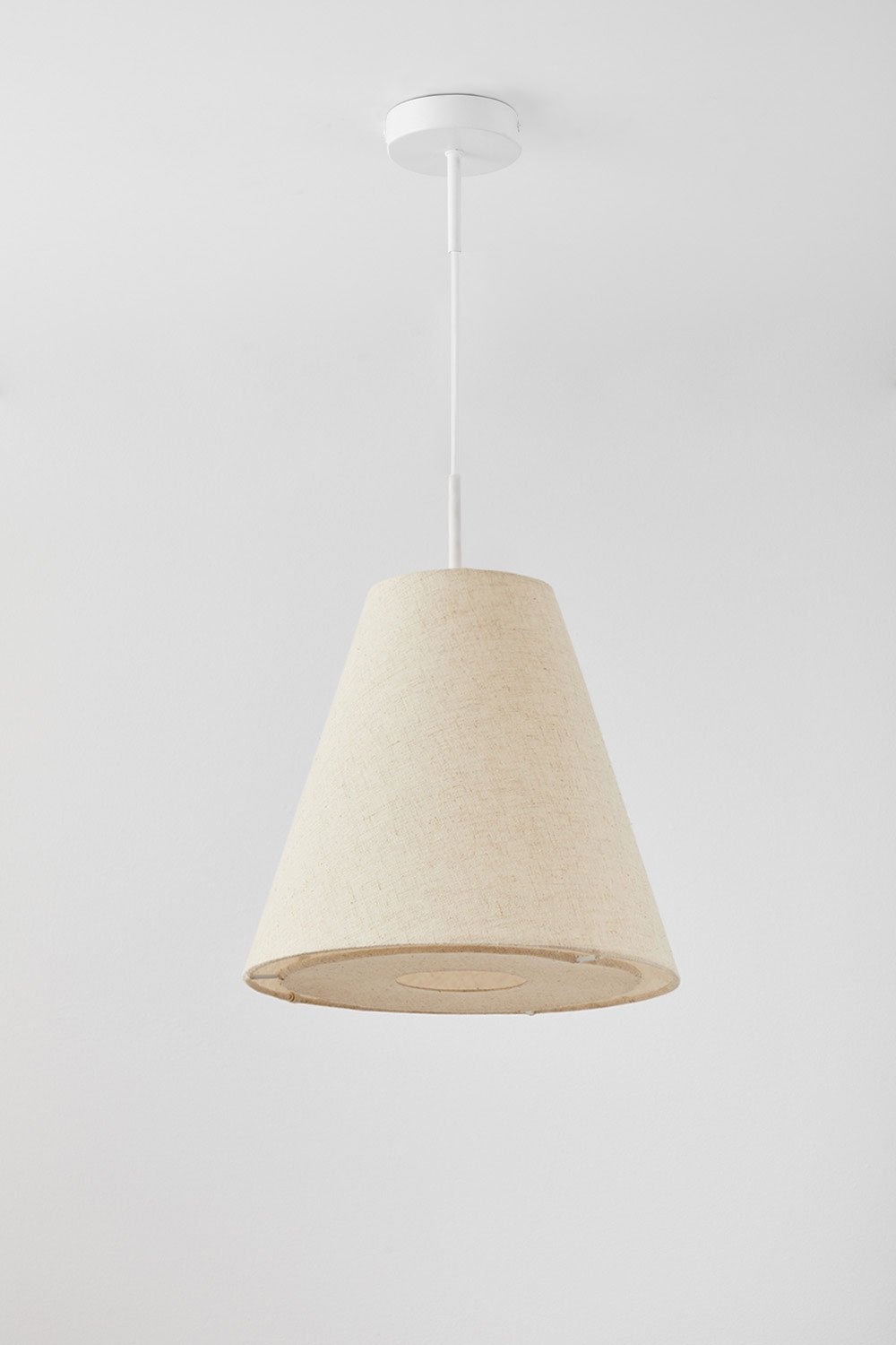 Lampada da soffitto in lino e cotone granato