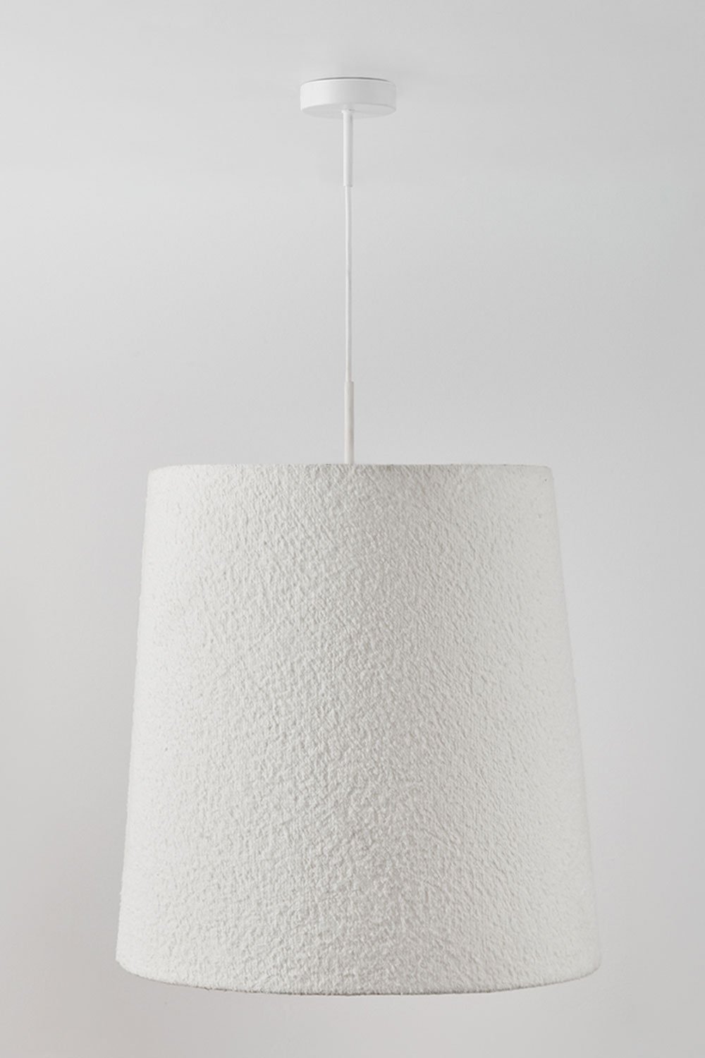 Lampada da soffitto in tessuto bouclé Delmore