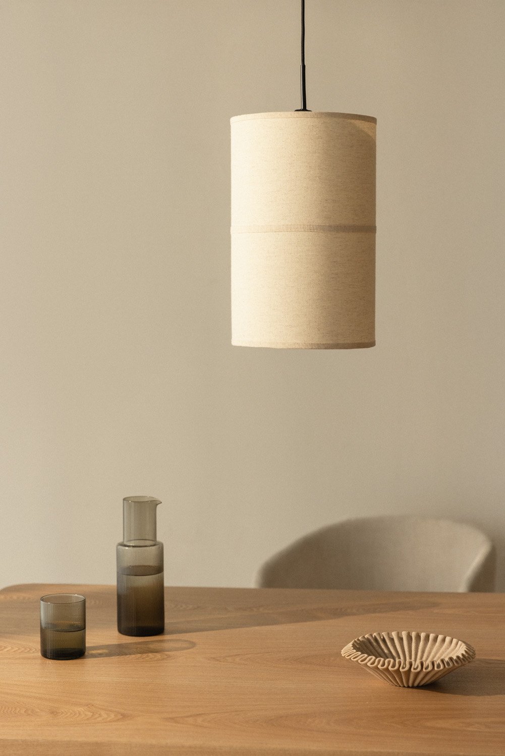 Lampada da soffitto Olinda in cotone riciclato