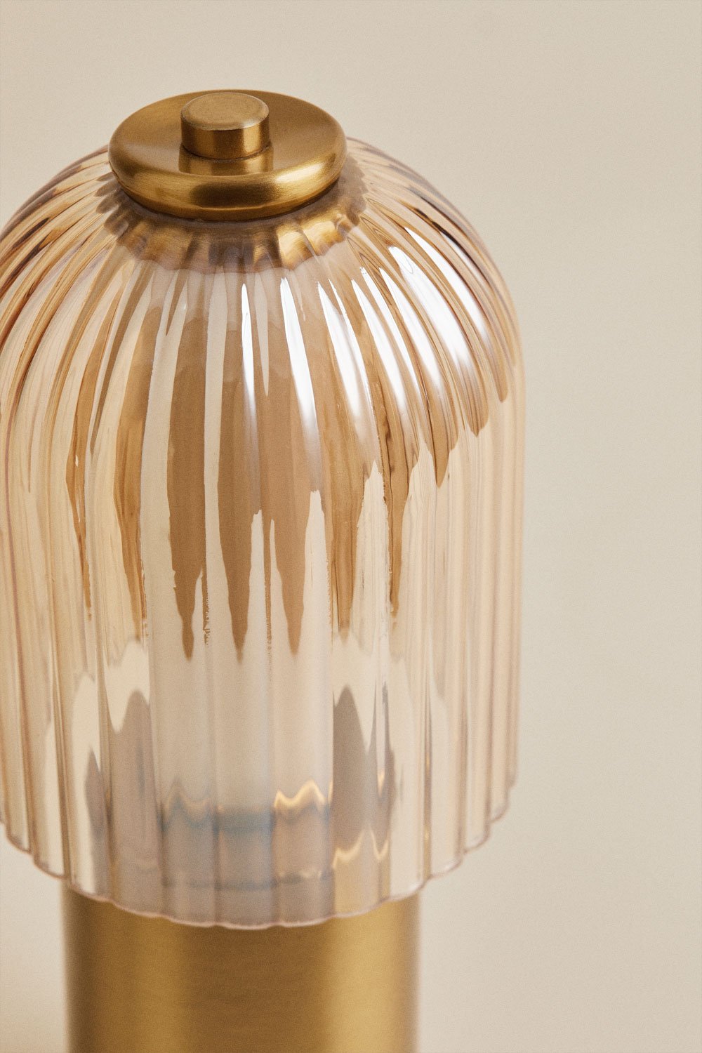 Lampada da tavolo LED senza fili in ferro e vetro Neristan