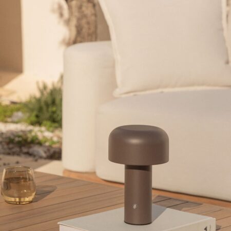 Lampada da tavolo in metallo per esterni a LED wireless Loentia