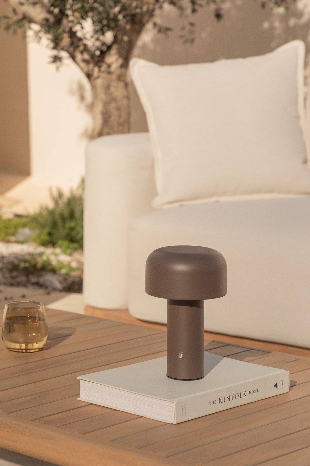 Lampada da tavolo in metallo per esterni a LED wireless Loentia