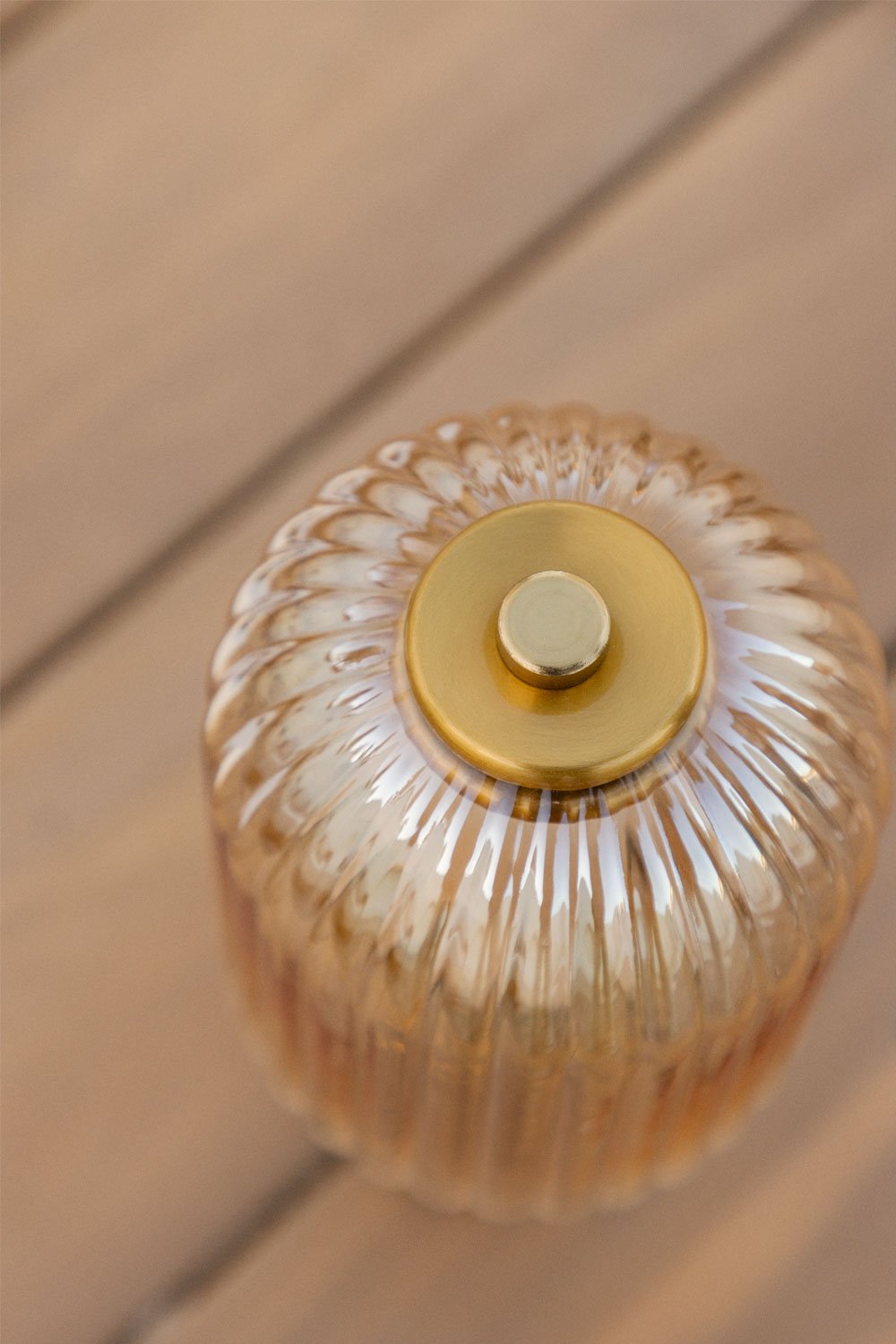 Lampada da tavolo LED senza fili per esterni in ferro e vetro Neristan
