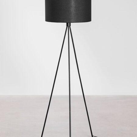 Lampada da terra in tessuto e ferro Ilena