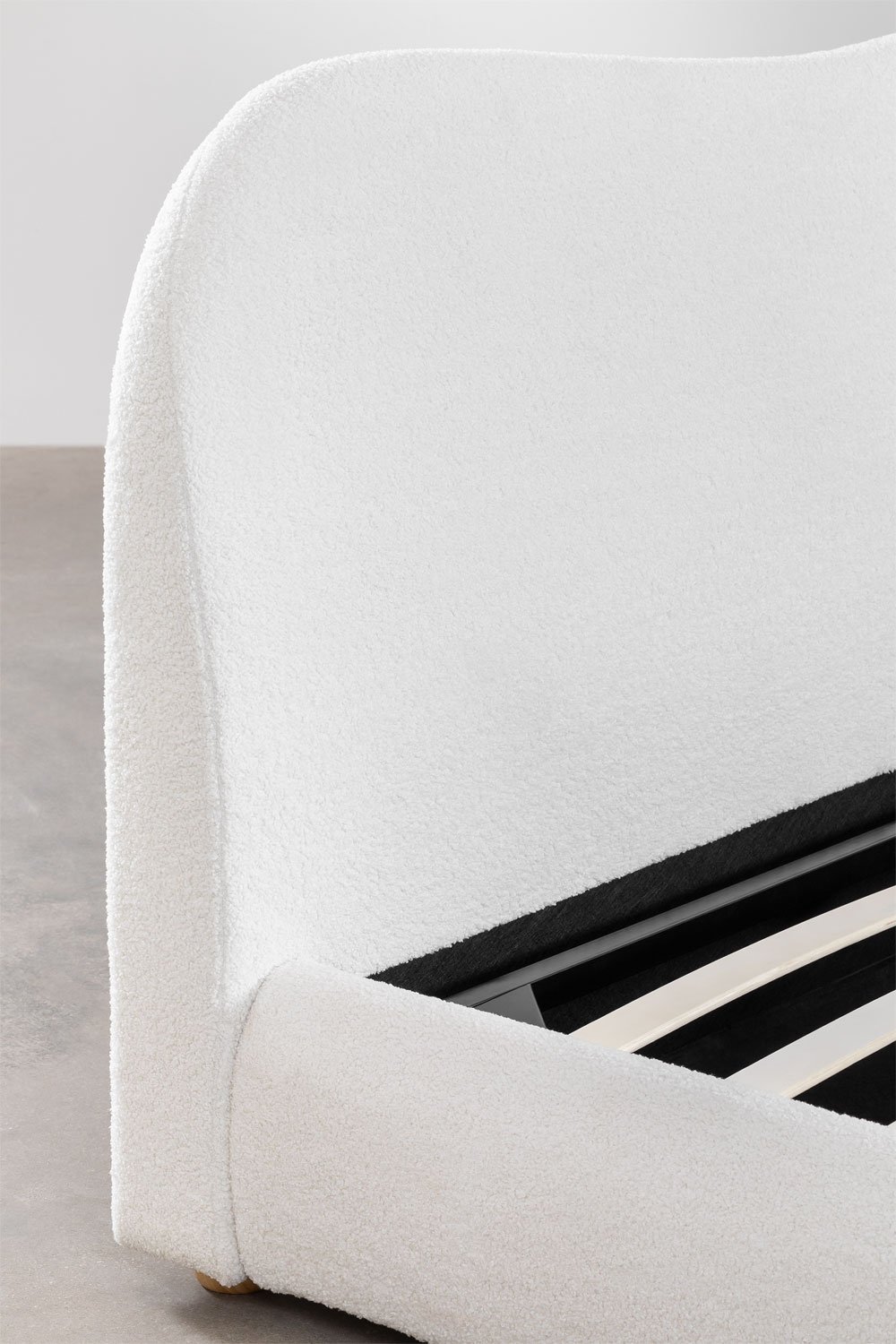 Letto con contenitore ribaltabile imbottito Winselet
