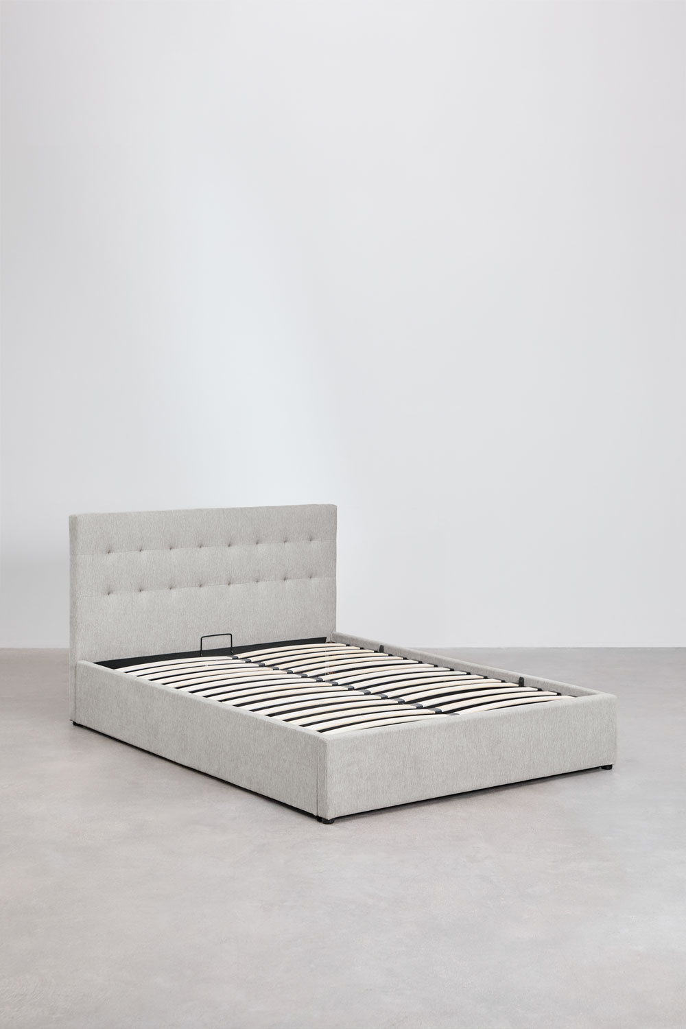 Letto imbottito Abiel con rotelle pieghevole