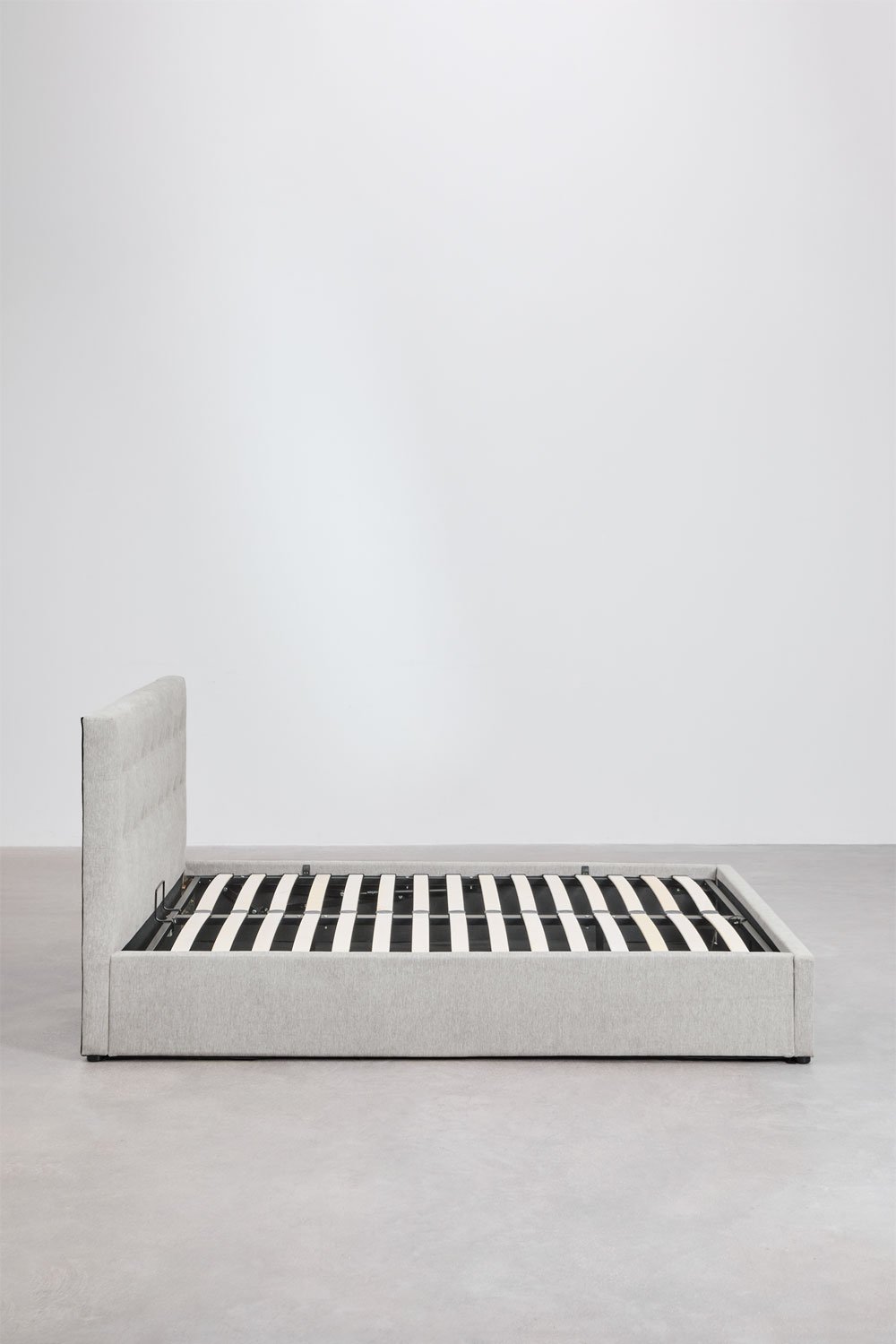 Letto imbottito Abiel con rotelle pieghevole