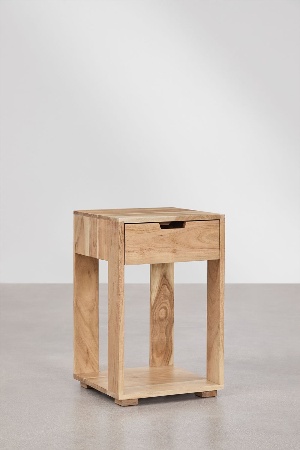Comodino quadrato 35x35 cm in legno Leduc