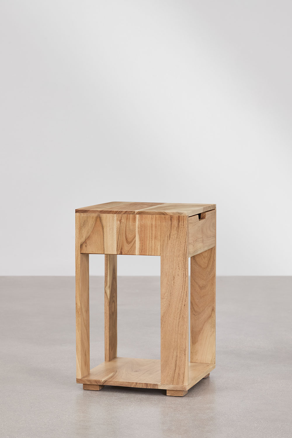 Comodino quadrato 35x35 cm in legno Leduc