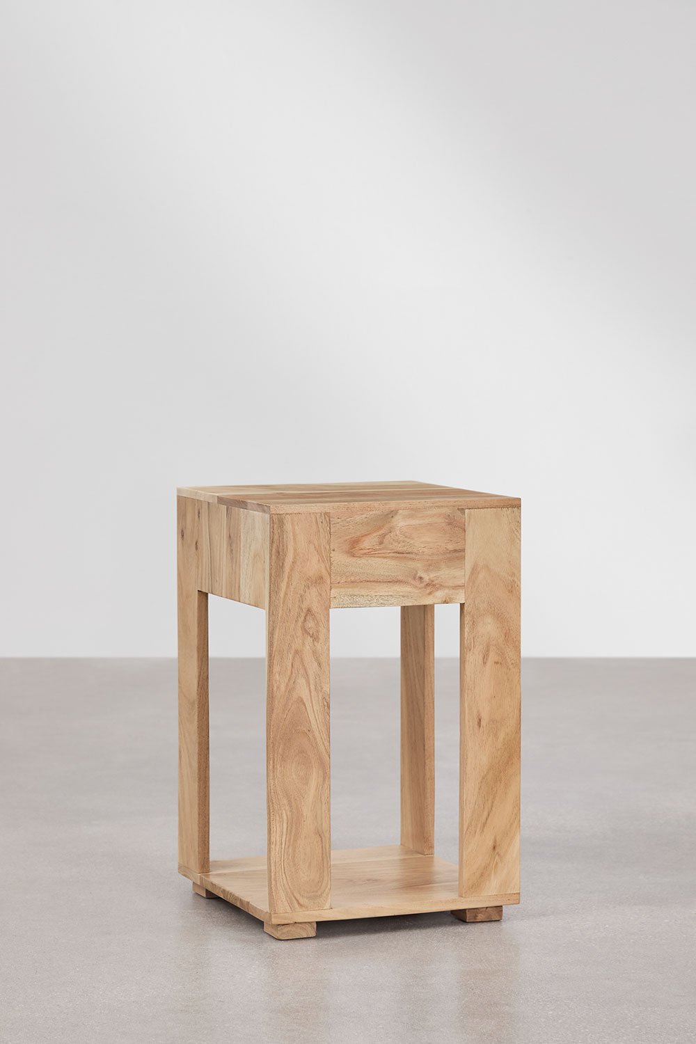 Comodino quadrato 35x35 cm in legno Leduc