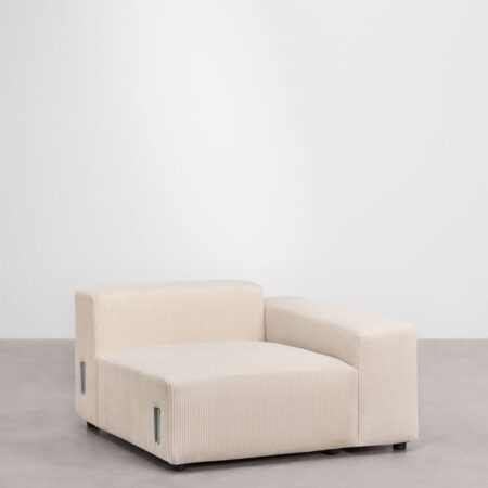 Modulo angolare destro (115x113 cm) con bracciolo basso per divano componibile Bruna
