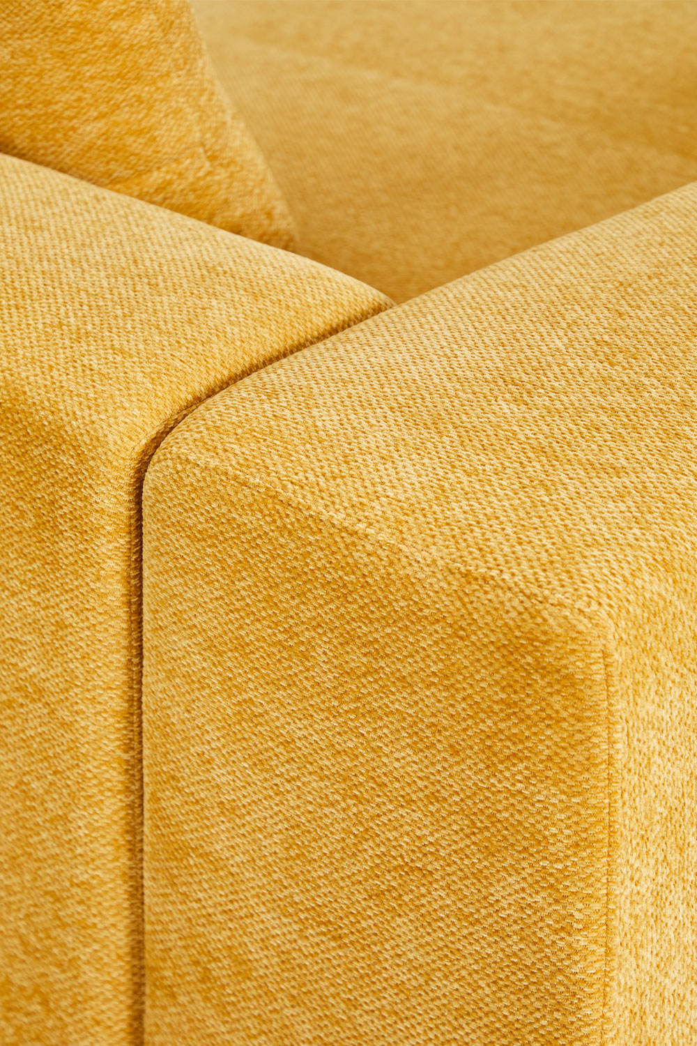 Modulo angolare destro (115x113 cm) con bracciolo alto e cuscino per divano modulare Bruna