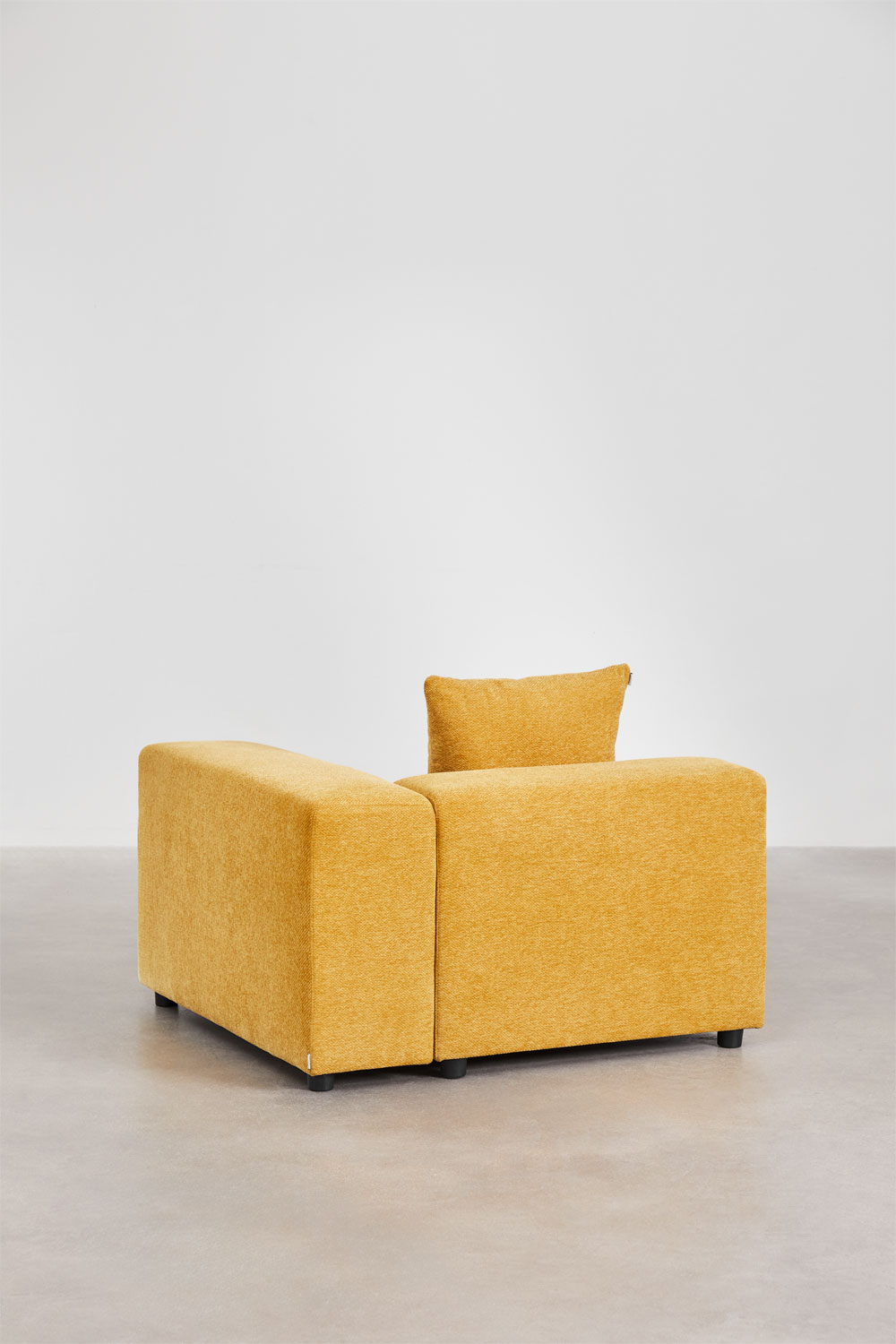 Modulo angolare destro (115x113 cm) con bracciolo alto e cuscino per divano modulare Bruna