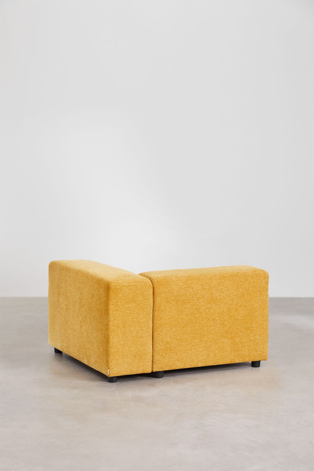 Modulo angolare destro (115x113 cm) con bracciolo alto per divano componibile Bruna