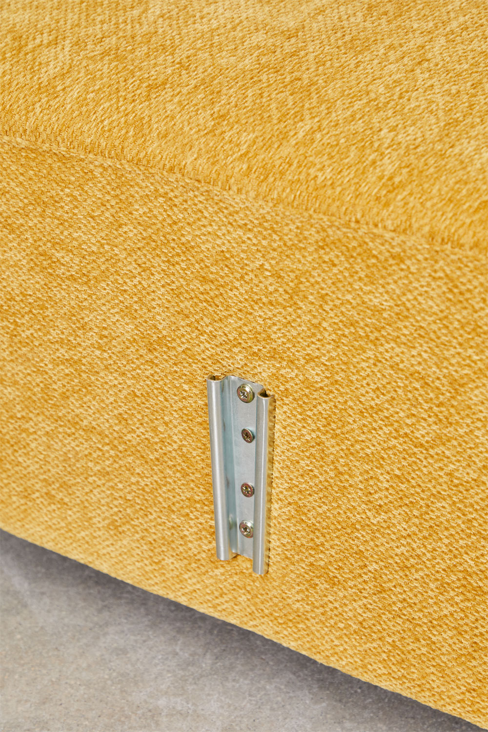 Modulo angolare destro (115x113 cm) con bracciolo alto per divano componibile Bruna
