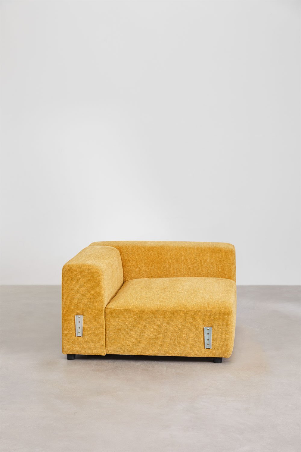 Modulo angolare destro (135x113 cm) con bracciolo alto per divano modulare Bruna