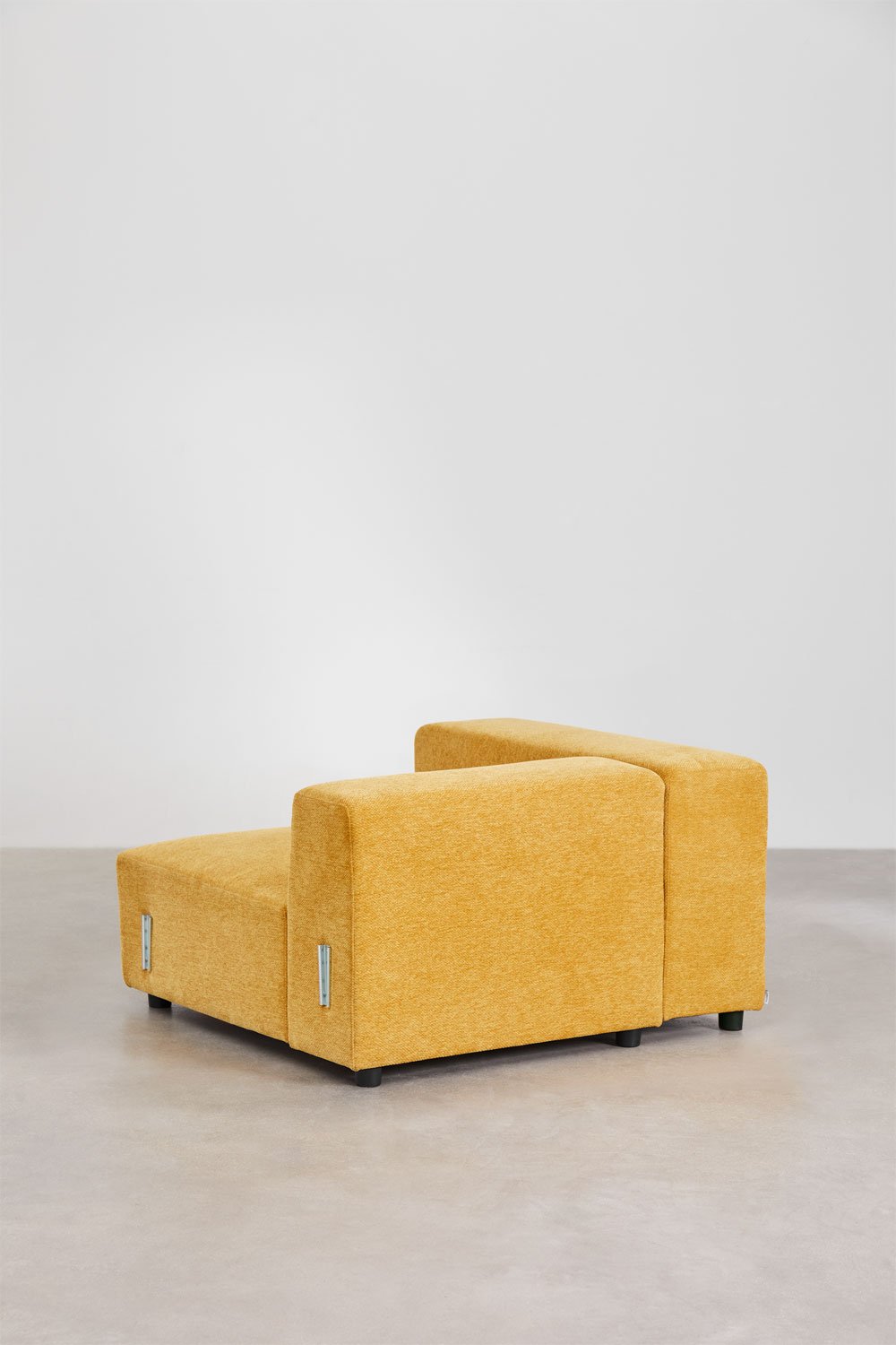 Modulo angolare sinistro (115x113 cm) con bracciolo alto per divano modulare Bruna