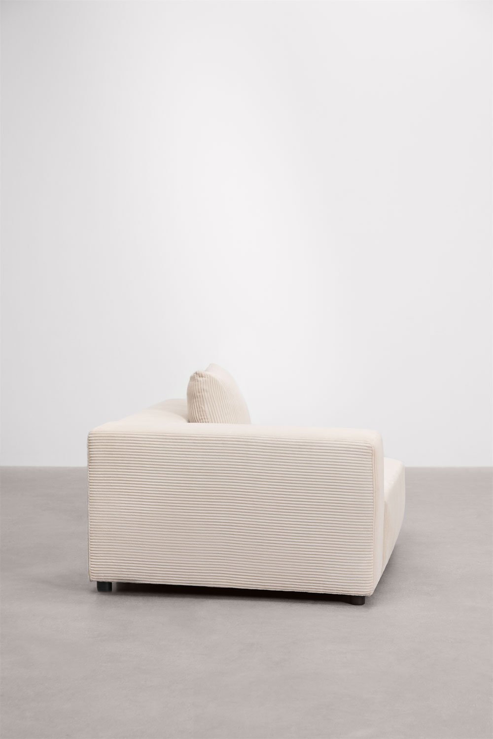 Modulo angolare sinistro (135x113 cm) con bracciolo alto e cuscino per divano modulare Bruna