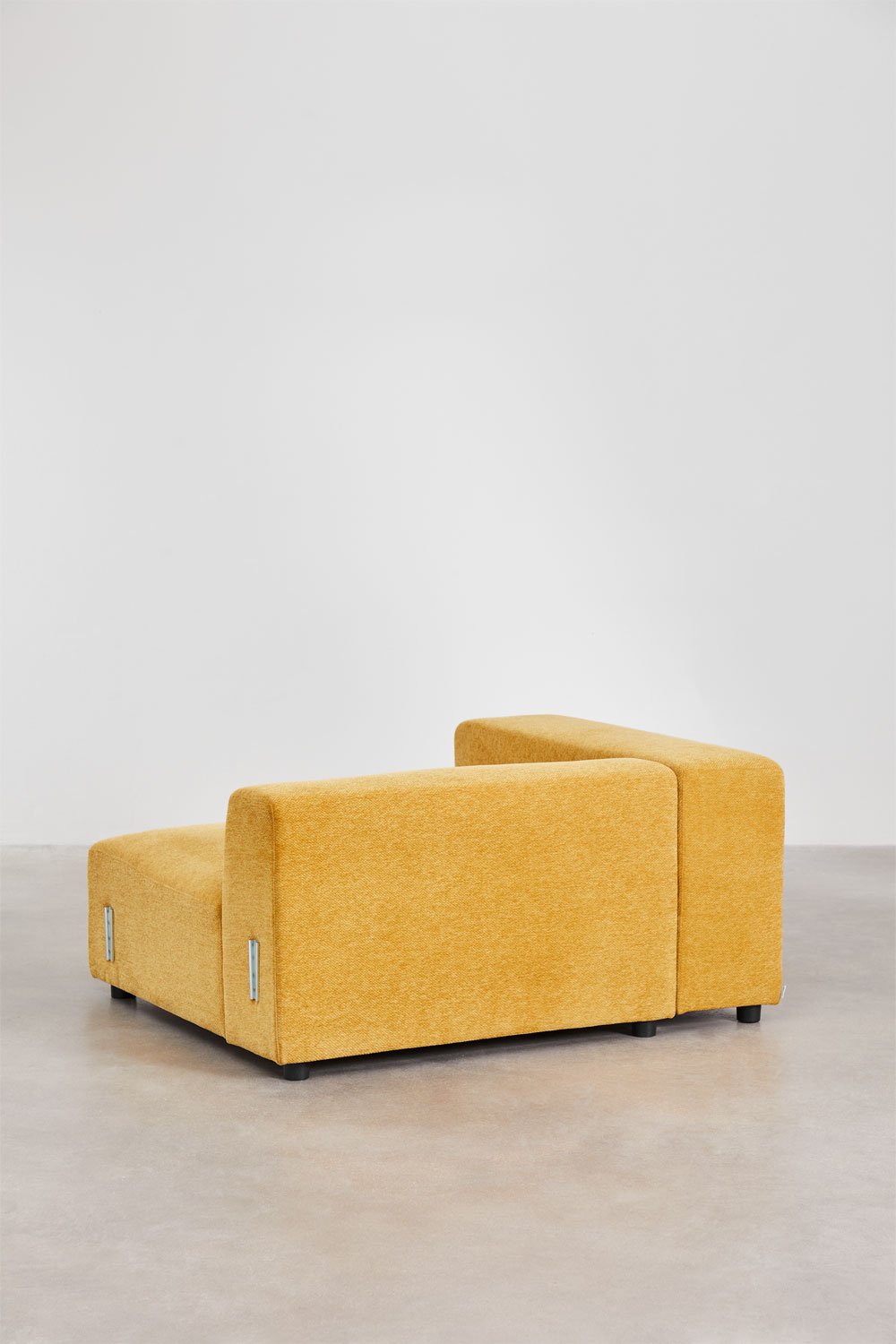Modulo angolare sinistro (135x113 cm) con bracciolo alto per divano modulare Bruna