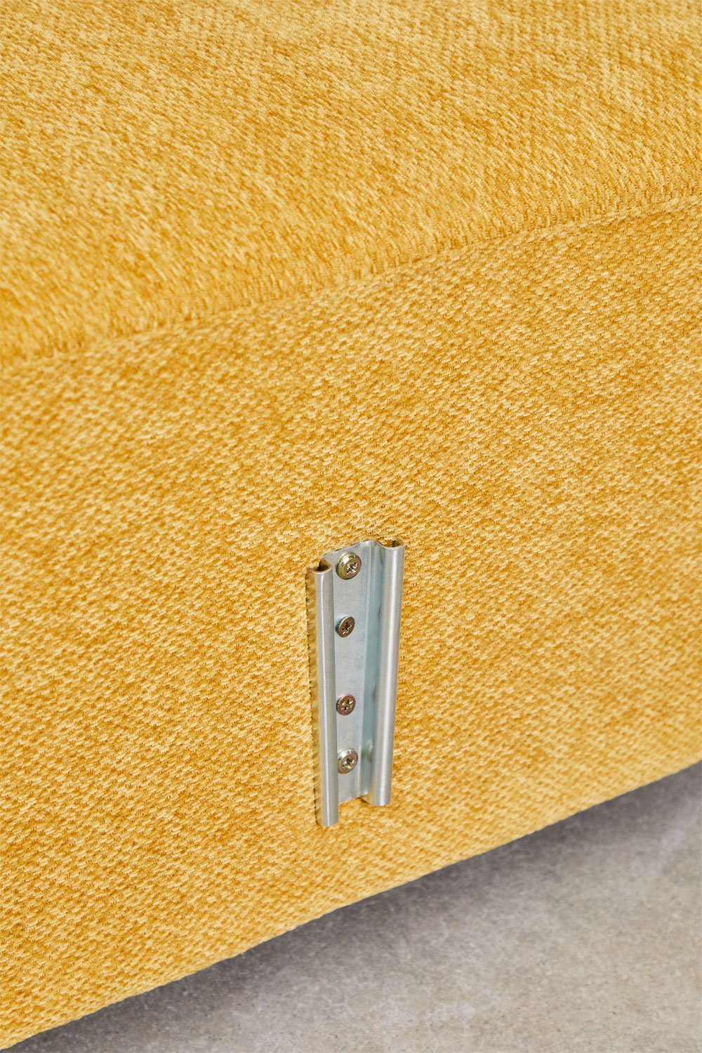 Modulo angolare sinistro (135x113 cm) con bracciolo alto per divano modulare Bruna