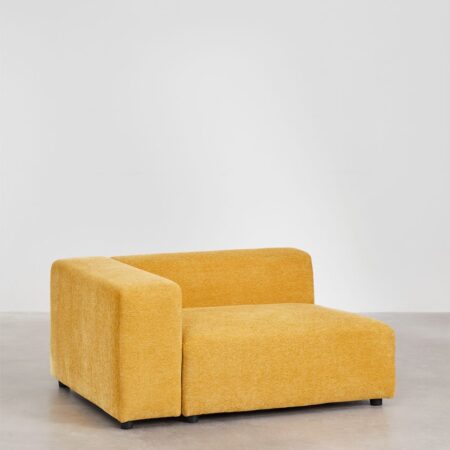 Modulo angolare sinistro (135x113 cm) con bracciolo alto per divano modulare Bruna