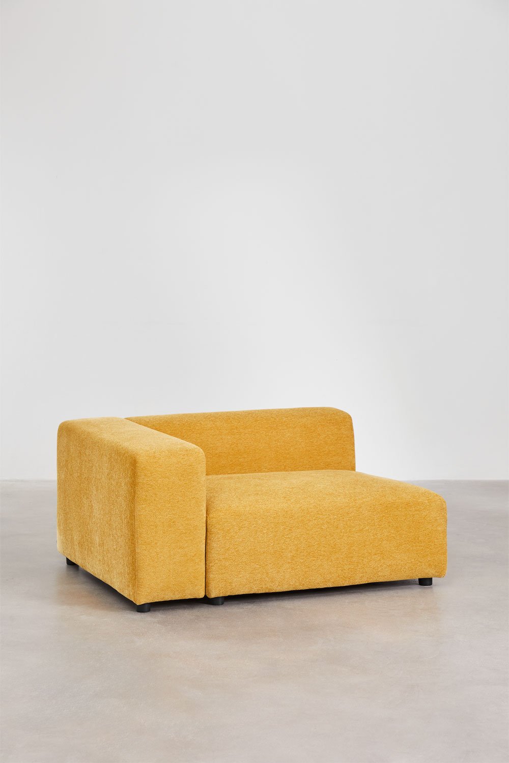 Modulo angolare sinistro (135x113 cm) con bracciolo alto per divano modulare Bruna