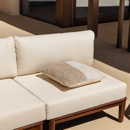 Modulo centrale per divano da giardino componibile Giulia in legno di acacia