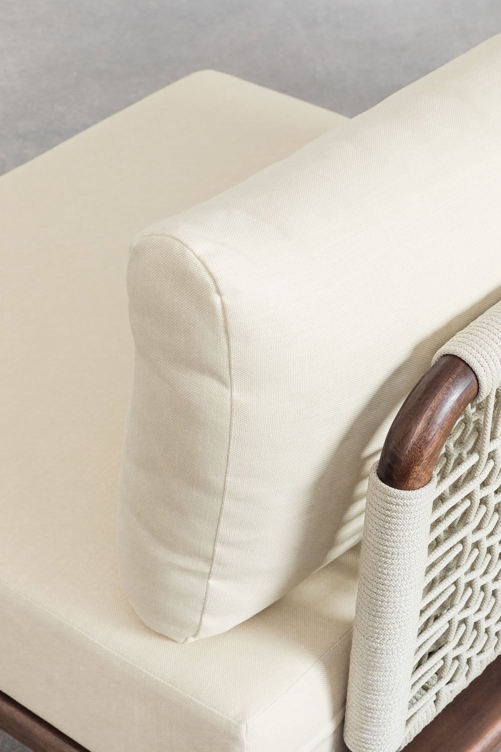 Modulo centrale per divano da giardino componibile Giulia in legno di acacia