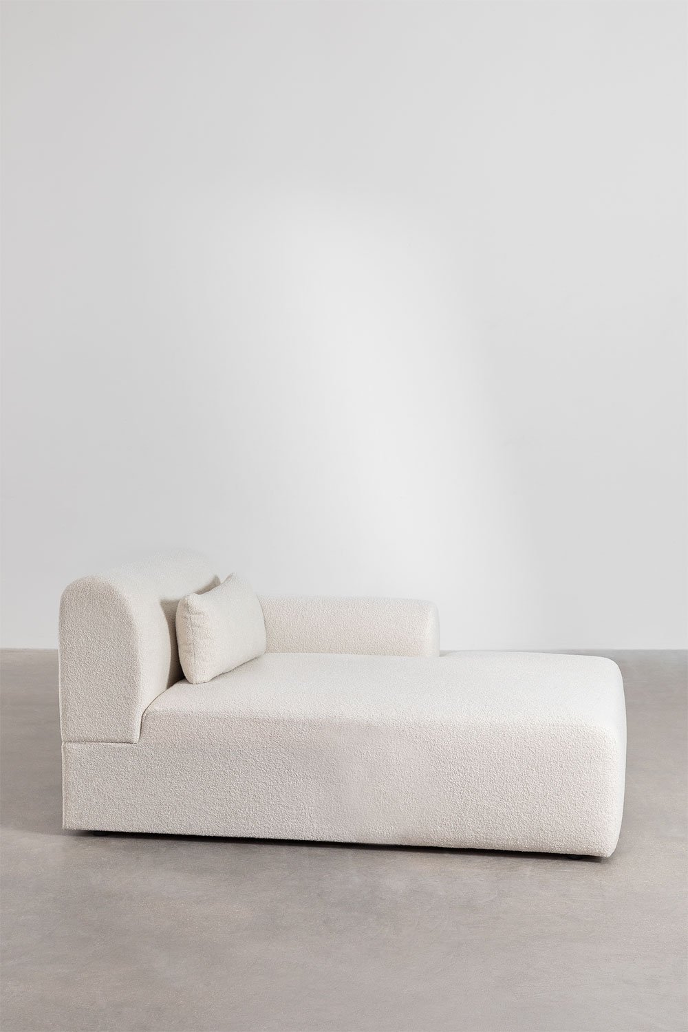Modulo chaise longue destro per divano componibile in shearling Borjan