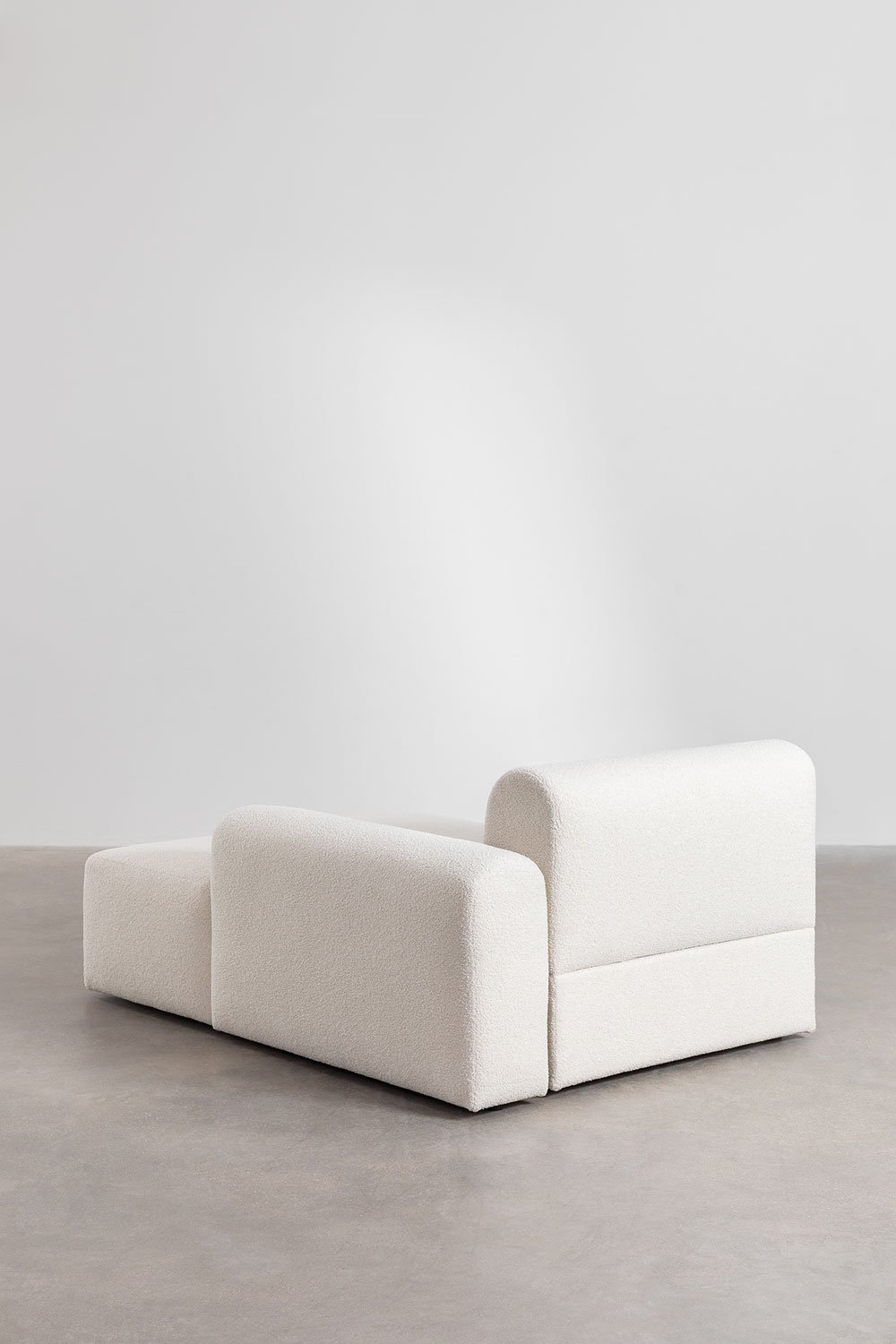 Modulo chaise longue destro per divano componibile in shearling Borjan
