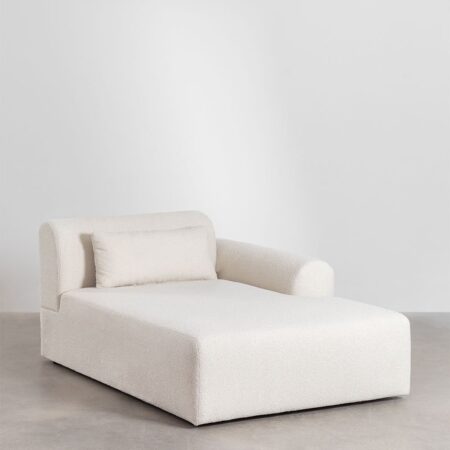 Modulo chaise longue destro per divano componibile in shearling Borjan