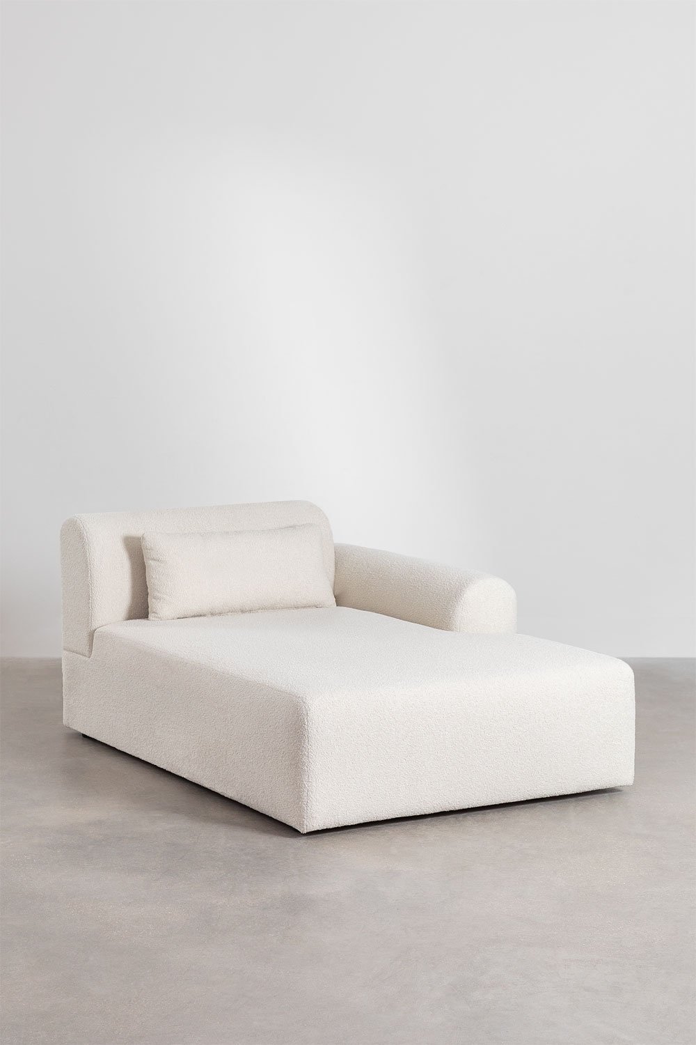 Modulo chaise longue destro per divano componibile in shearling Borjan