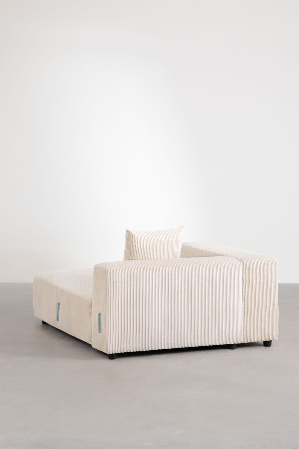 Modulo chaise longue sinistro con cuscino per divano componibile Bruna