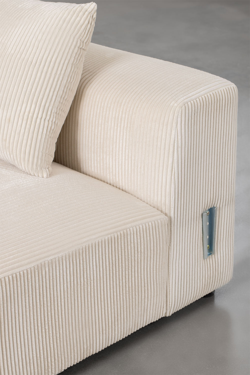 Modulo chaise longue sinistro con cuscino per divano componibile Bruna