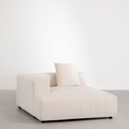 Modulo chaise longue sinistro con cuscino per divano componibile Bruna