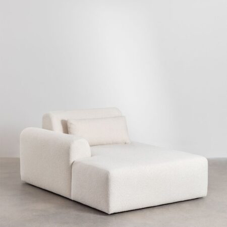 Modulo chaise longue sinistro per divano modulare in bouclé Borjan